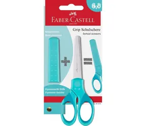 Nożyczki dziecięce Faber-Castell Grip turkusowe