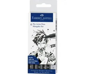 Faber-Castell Pitt Artist Pen Manga Marker - plastikowe opakowanie 6 szt.
