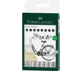 Marker pigmentowy Faber-Castell Ecco - 8 szt.