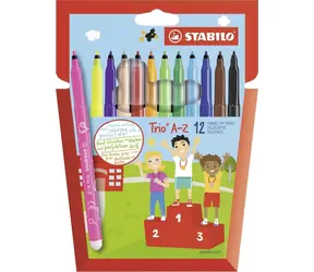 STABILO® Trio AZ - zestaw 12 sztuk - 12 różnych kolorów