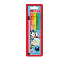 STABILO® Pen 68 - zestaw 6 szt. - 6 kolorów neonowych