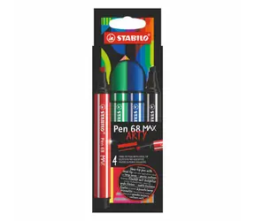 Długopis STABILO® 68 MAX - ARTY - zestaw 4 szt. - 4 różne kolory