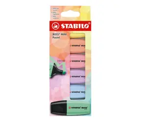 STABILO® BOSS MINI Pastel - zestaw 6 sztuk - 6 różnych kolorów
