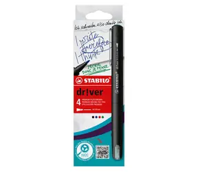 STABILO® dr!ver - średni - zestaw 4 szt. - zielony, czerwony, niebieski, czarny
