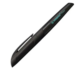 STABILO® Flow ACTIVE czarny - w zestawie. wkłady z niebieskim tuszem zmazywalnym