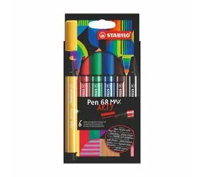STABILO® Pen 68 MAX - ARTY - zestaw 6 szt. - 6 różnych kolorów