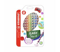 STABILO® EASYcolors - zestaw 12 elementów z temperówką - 12 różnych kolorów