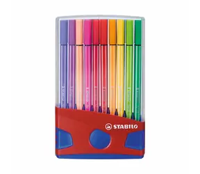 STABILO® Pen 68 - ColorParade - zestaw 20 szt. na biurko niebieski/czerwony - 20 różnych kolorów