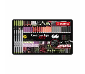 STABILO® Creative Tips - ARTY - zestaw 30 sztuk w puszce - PASTEL - 6 różnych kolorów