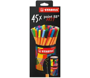 STABILO® point 88 - ARTY - puszka 45 szt. - 45 różnych kolorów