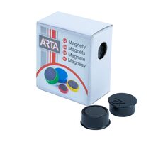 Magnesy ARTA średnica 16mm czarne (10szt. w opakowaniu)
