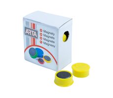 Magnesy ARTA średnica 16mm żółte (10szt. w opakowaniu)