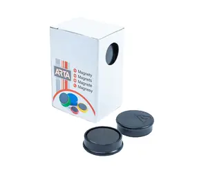 Magnesy ARTA średnica 25mm czarne (10szt. w opakowaniu)
