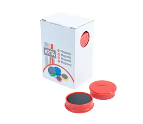 Magnesy ARTA średnica 25mm czerwone (10szt. w opakowaniu)