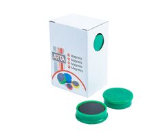 Magnesy ARTA średnica 25mm zielone (10szt. w opakowaniu)