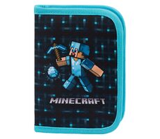 Piórnik szkolny BAAGL jednopoziomowy Minecraft Blue Axe