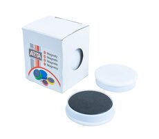 Magnesy ARTA średnica 40mm białe (4szt. w opakowaniu)