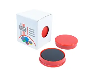Magnesy ARTA średnica 40mm czerwone (4szt. w opakowaniu)
