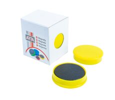 Magnesy ARTA średnica 40mm żółte (4szt. w opakowaniu)