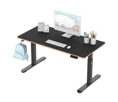 Ultradesk Pulsar czarny / Biurko dziecięce / wysokość regulowana elektrycznie / 120x60 cm / 55-81 cm
