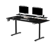 Ultradesk Highlander XXL czarny / Biurko / wysokość regulowana elektrycznie / 160x70 cm / 72-117 cm