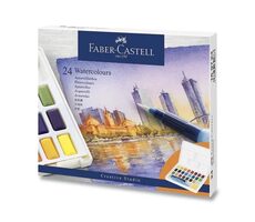 Farby akwarelowe Faber-Castell z paletą / 24 szt.