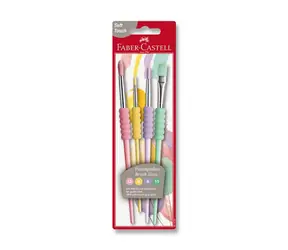 Zestaw pędzli Faber-Castell rozmiar 4,8,10,12 / 4 szt. / pastel