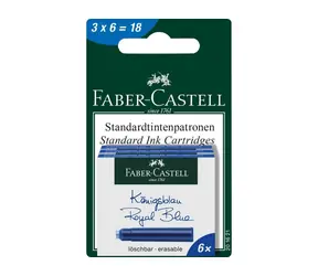 Wkłady do długopisów kulkowych Faber-Castell / 3 pudełka / niebieskie