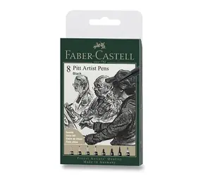 Zestaw markerów Faber-Castell / 8 szt. / czarny