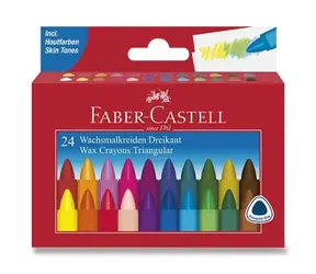 Pisaki woskowe trójkątne Faber-Castell / 24 szt.