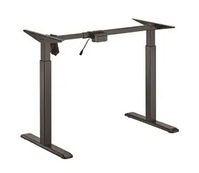 Brateck S03-22DE czarny / Podstawa stołu z regulacją wysokości / elektrycznie regulowana wysokość / 71-119 cm / nośność 80 kg