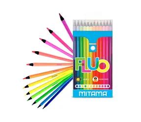 Kredki okrągłe MITAMA FLUO 3,3 mm (12 szt.)