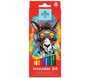 Kredki trójkątne KOH-I-NOOR Triocolor 24 szt. Osioł