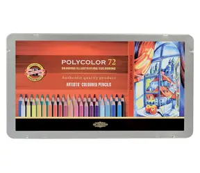 Kredki artystyczne sześciokątne KOH-I-NOOR Polycolor 3827 - 72 szt.
