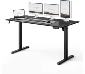 SENSE7 NOJO LIGHT Biurko robocze czarne / elektrycznie regulowana wysokość / 140 x 70 cm / nośność 70 kg