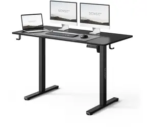 SENSE7 NOJO LIGHT Biurko robocze czarne / elektrycznie regulowana wysokość / 120 x 60 cm / nośność 70 kg
