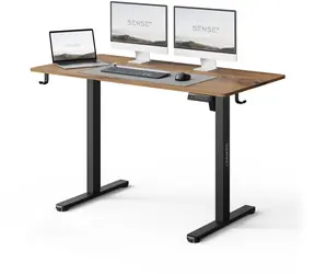 SENSE7 NOJO LIGHT Biurko robocze czarny dąb / elektrycznie regulowana wysokość / 120 x 60 cm / nośność 70 kg