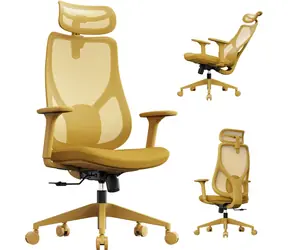 SENSE7 Moyo żółty / Fotel ergonomiczny biurowy / nośność 150 kg