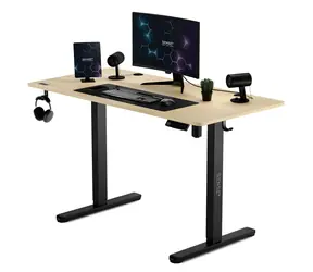 SENSE7 Nojo Biurko robocze sosna czarna / wysokość regulowana elektrycznie / 120 x 60 cm / nośność 70 kg