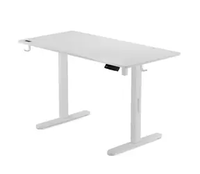 Biurko SENSE7 Nojo, białe, z elektryczną regulacją wysokości, 120 x 60 cm, nośność 70 kg