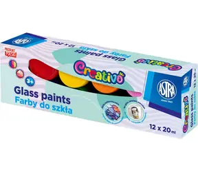 ASTRA CREATIVO Farby do szkła 12x20ml