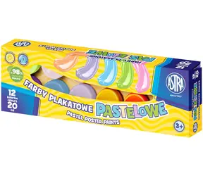 Farby temperowe ASTRA 12x20ml pastelowe / od 3 lat