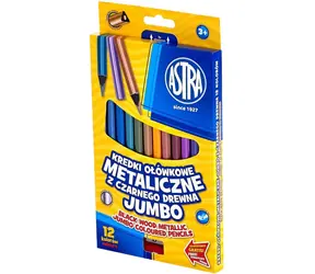Kredki ASTRA 12 szt. metaliczne