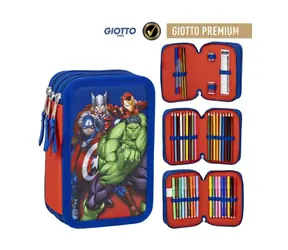 Cerdá Avengers - w pełni wyposażony piórnik z trzema poziomami