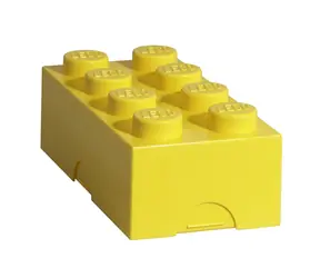 Pudełko na przekąski LEGO® 100 x 200 x 75 mm - żółte