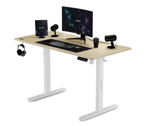 Rozpakowany - Biurko SENSE7 Nojo, sosna biała, wysokość regulowana elektrycznie, 120 x 60 cm, nośność 70 kg, bez opakowania