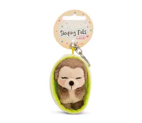 Nici GREEN brelok śpiący jeż + jasnozielony koszyk 12 cm
