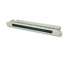 Panel krosowy Digitus CAT3 ISDN, nieekranowany, 50- Port RJ45, 8P4C, LSA, 1U, montaż w stojaku, szary, RAL 7035