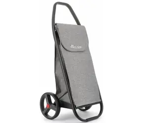Rolser Com Tweed 8 Czarna Torba tubowa na kółkach, szara