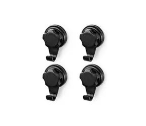 Compactor Bestlock Haczyki łazienkowe czarne / bez wiercenia / 4 szt